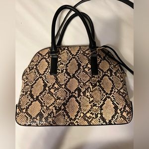 Gently used snake skin cross body purse